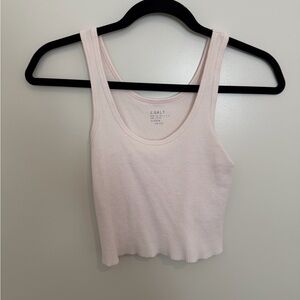 Brandy Melville Light Pink Ribbed Tank Top